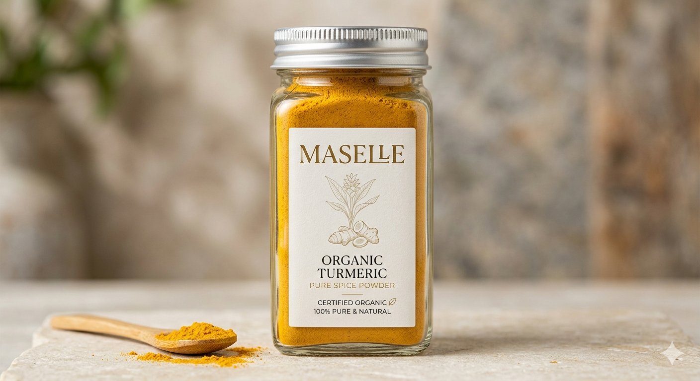 Maselle Organic Turmeric jar